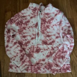 Splash Pink and White Tie-Dye Hoodie